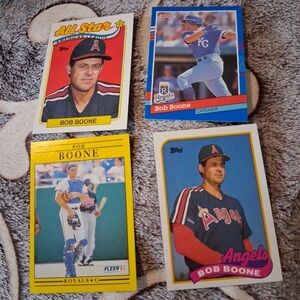 Bob Boone Set Of 4 Baseball  Cards vintage